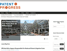 Tablet Screenshot of patentprogress.org